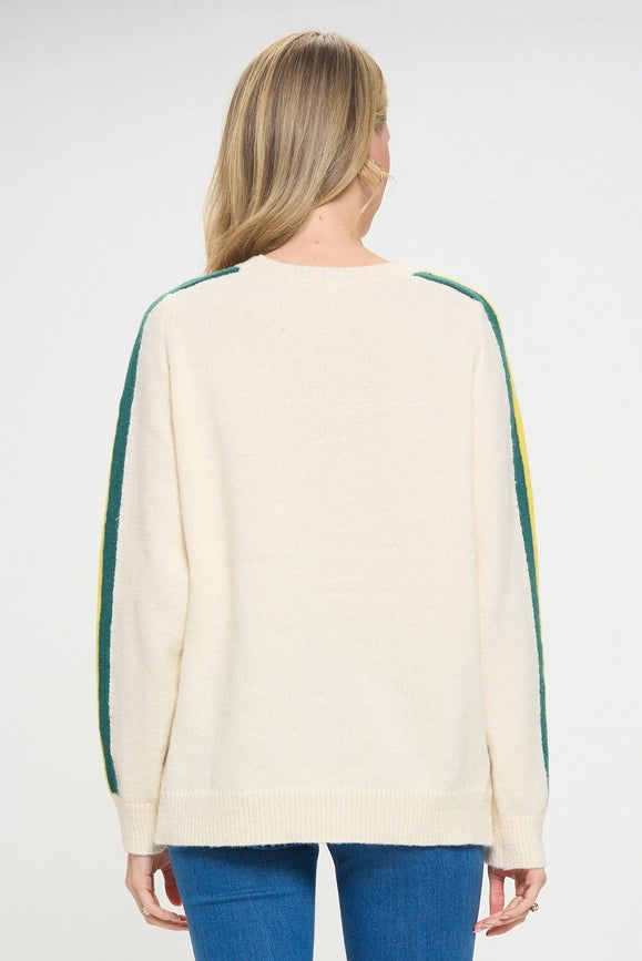 Rainbow Breeze Sleeve Stripe Knit-Sweater-Baciano-S-Urbanheer