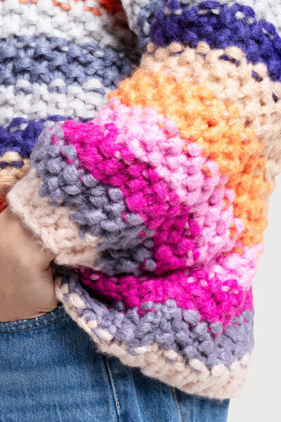 Rainbow Knitted Cardigan Ivory-Cardigan-SAACHI-Ivory-Urbanheer