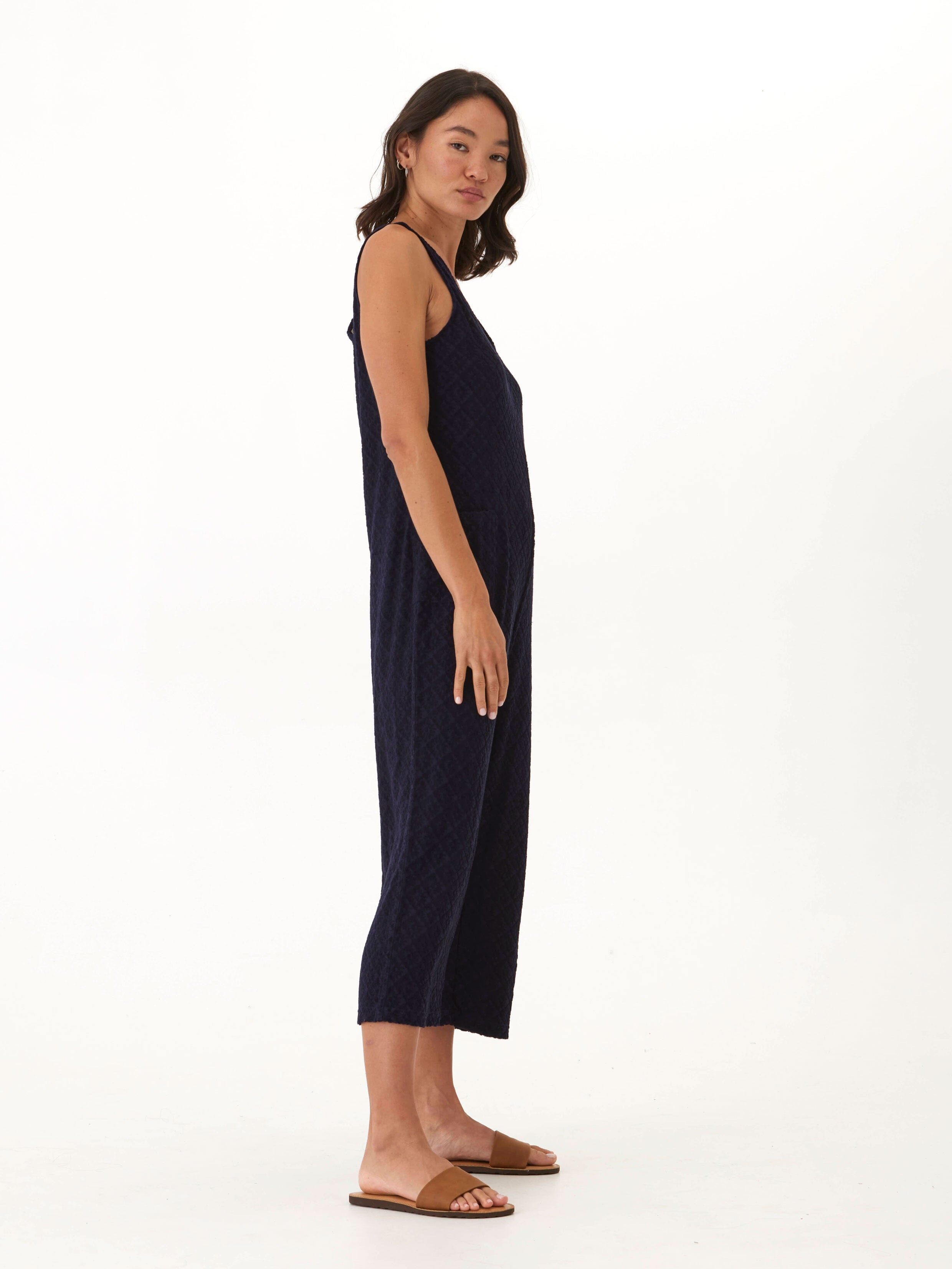 Rainey Jacquard Terry Patch Pocket Jumpsuit