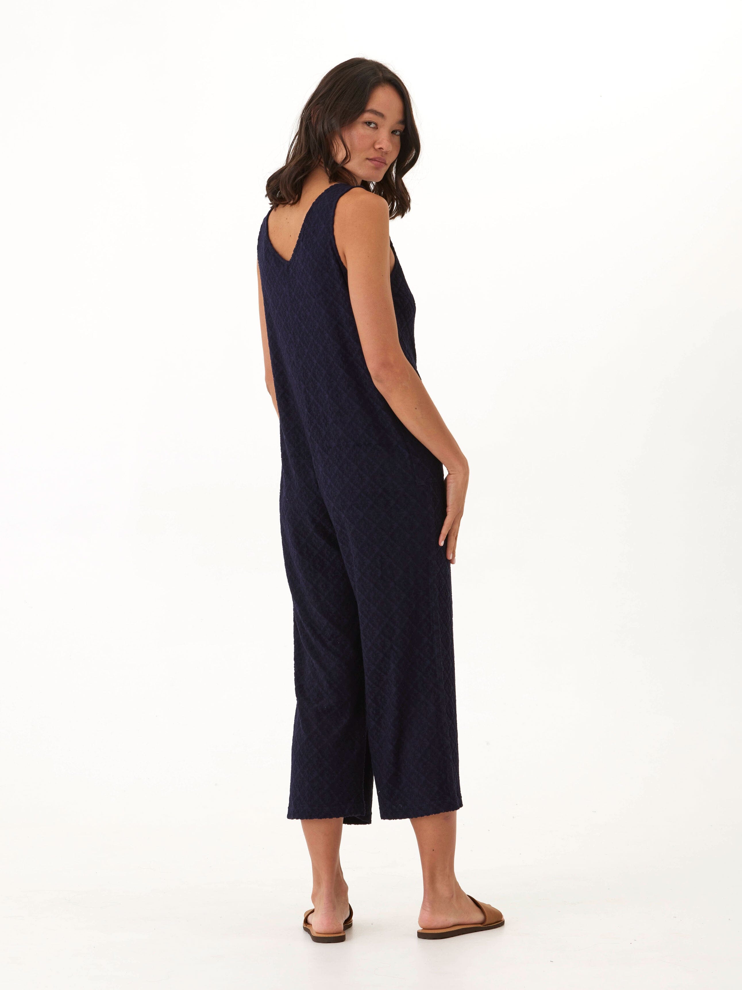 Rainey Jacquard Terry Patch Pocket Jumpsuit