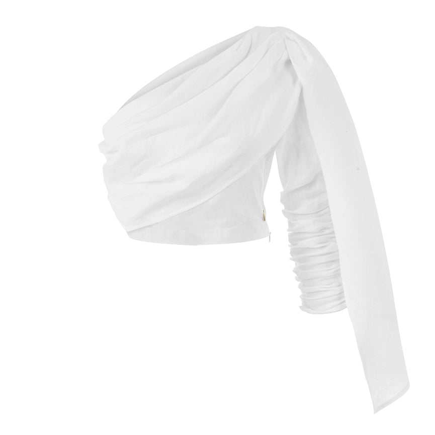 Random Luck Linen Blouse-Blouse-Dor Raw Luxury-S-White-Urbanheer