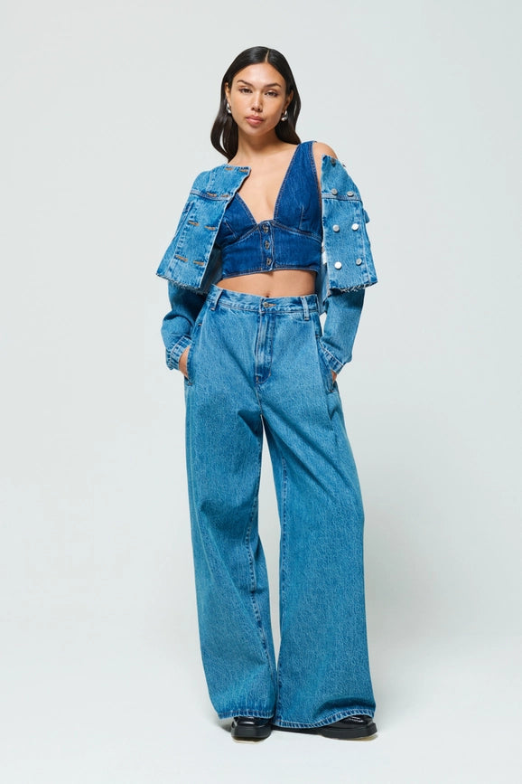 Raven Pleated Wide Leg - Everglades-Pants-ÉTICA Denim-24-Urbanheer