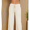 Raw Edge Elastic Waist Pants with Drawcord Cream-Pants-MILIO MILANO-XS-Cream-Urbanheer