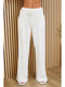 Raw Edge Elastic Waist Pants with Drawcord-Pants-MILIO MILANO-XS-White-Urbanheer