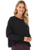 Raylin Feather Fleece Back Detail Top