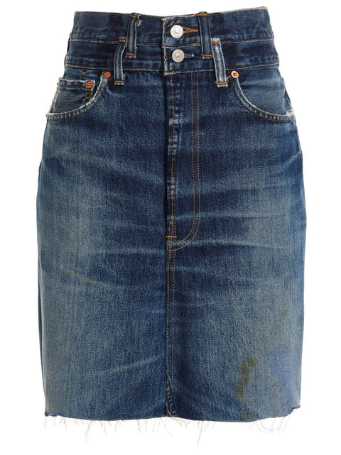 Re/Done Double Waisted Pencil Re Done X Levis Skirt