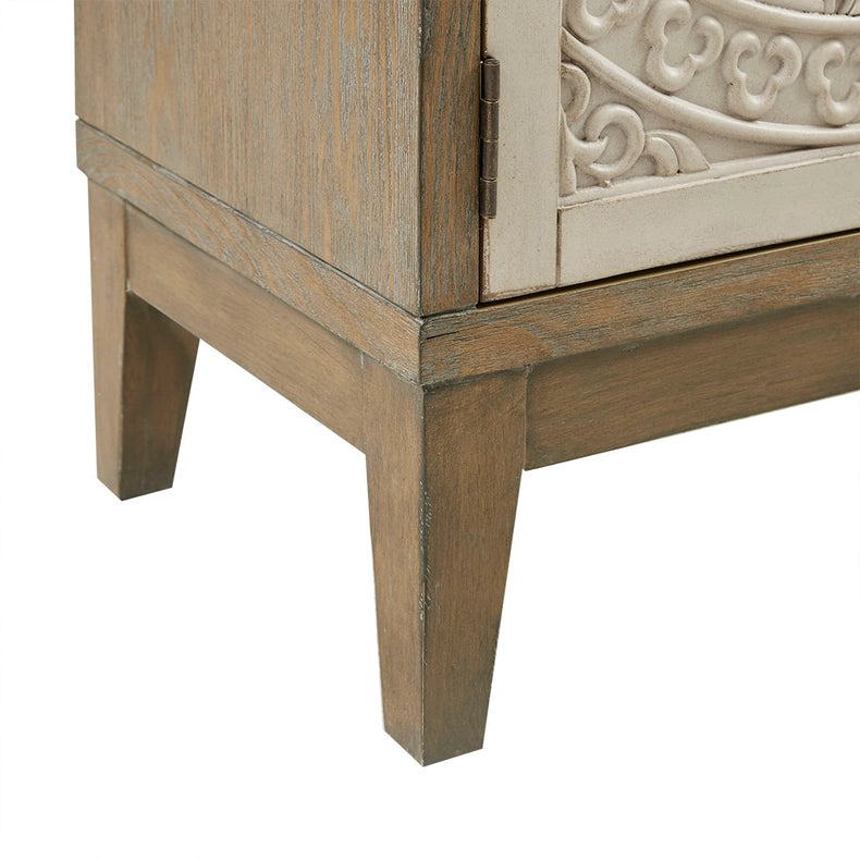 Reclaimed Walnut Floral Details Accent Chest *-Chest-Olliix-36"W x 14"D x 34"H-Urbanheer