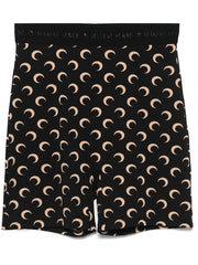 Recycled Polyamide Moon Print Cyclist Shorts