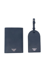 Recycled Saffiano Leather Travel Passport Holder Set