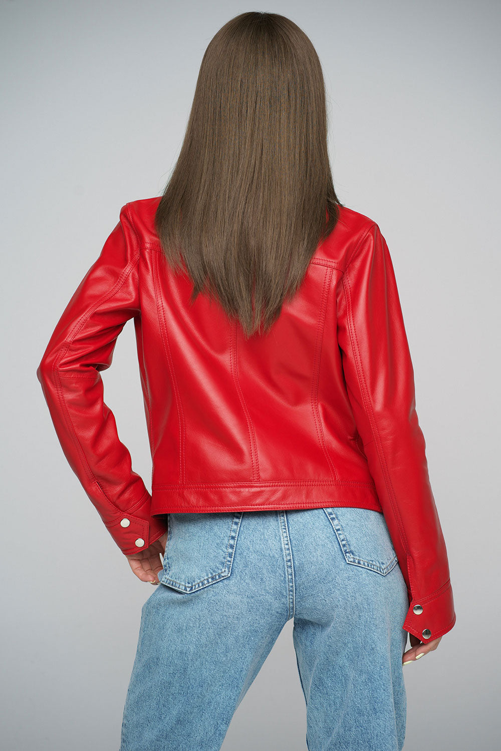 Red Genuine Lambskin Jacket-Leather Jackets-Buy Me Fur Ltd-Red-XS-Genuine Lambskin Leather-Urbanheer