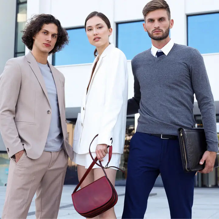 Red Leather Cross Body Bag - Moonfleet-Cross Body Bag-Time Resistance-Red-Urbanheer