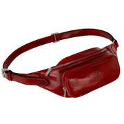 Red Leather Fanny Pack Belly Bag - Independent People-Fanny Pack-Time Resistance-Red-Urbanheer