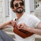 Red Leather Fanny Pack Belly Bag - Independent People-Fanny Pack-Time Resistance-Red-Urbanheer