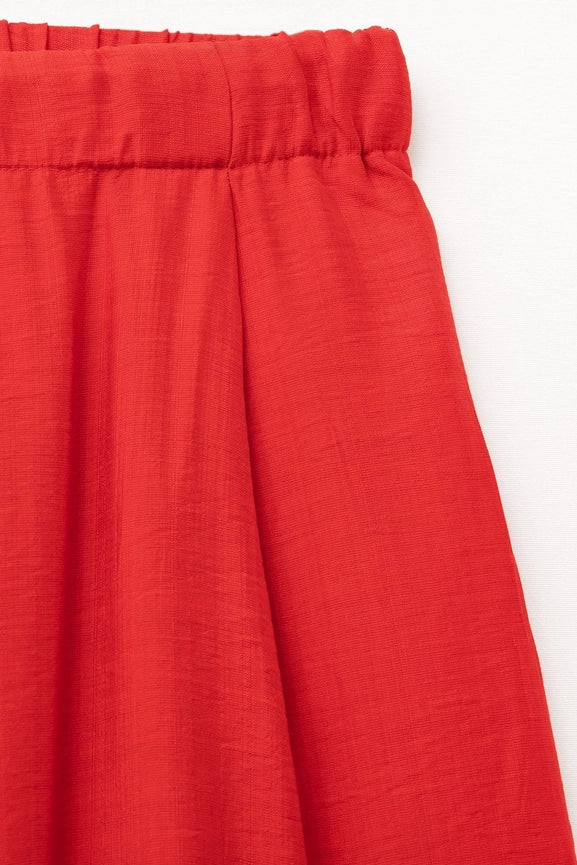 Red Pants with Wide Leg in Light Viscose Fabric-Pants-Q2-L-RED-Urbanheer