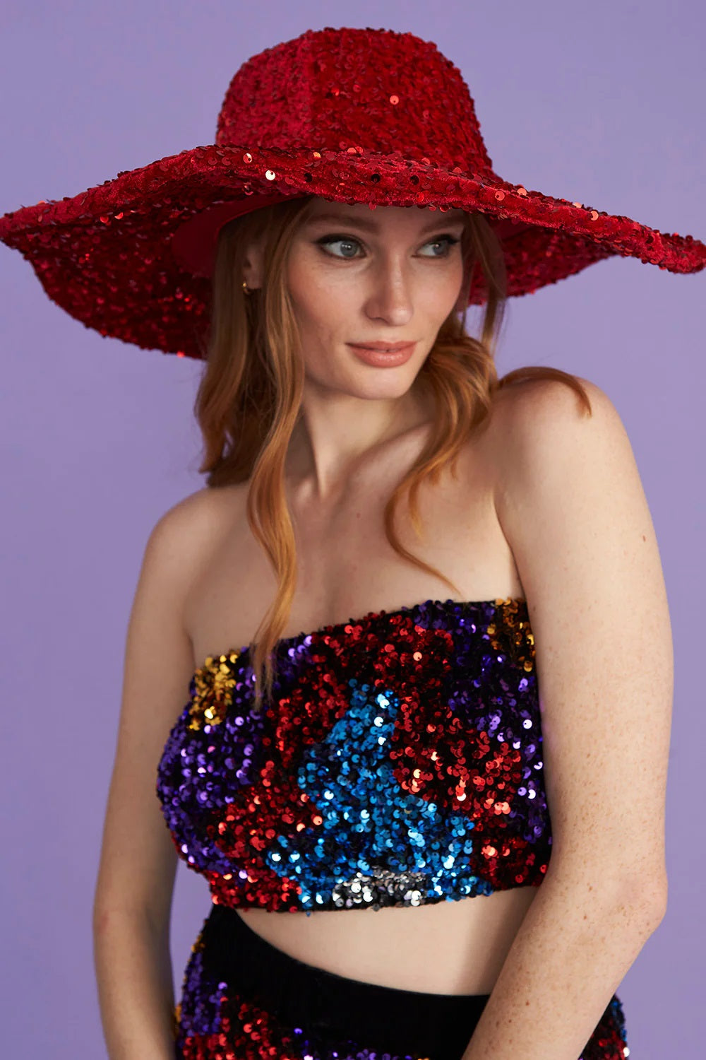 Red Sequin Handmade Flapper Hat-Hats-Buy Me Fur Ltd-One Size-Red-Sequin-Urbanheer