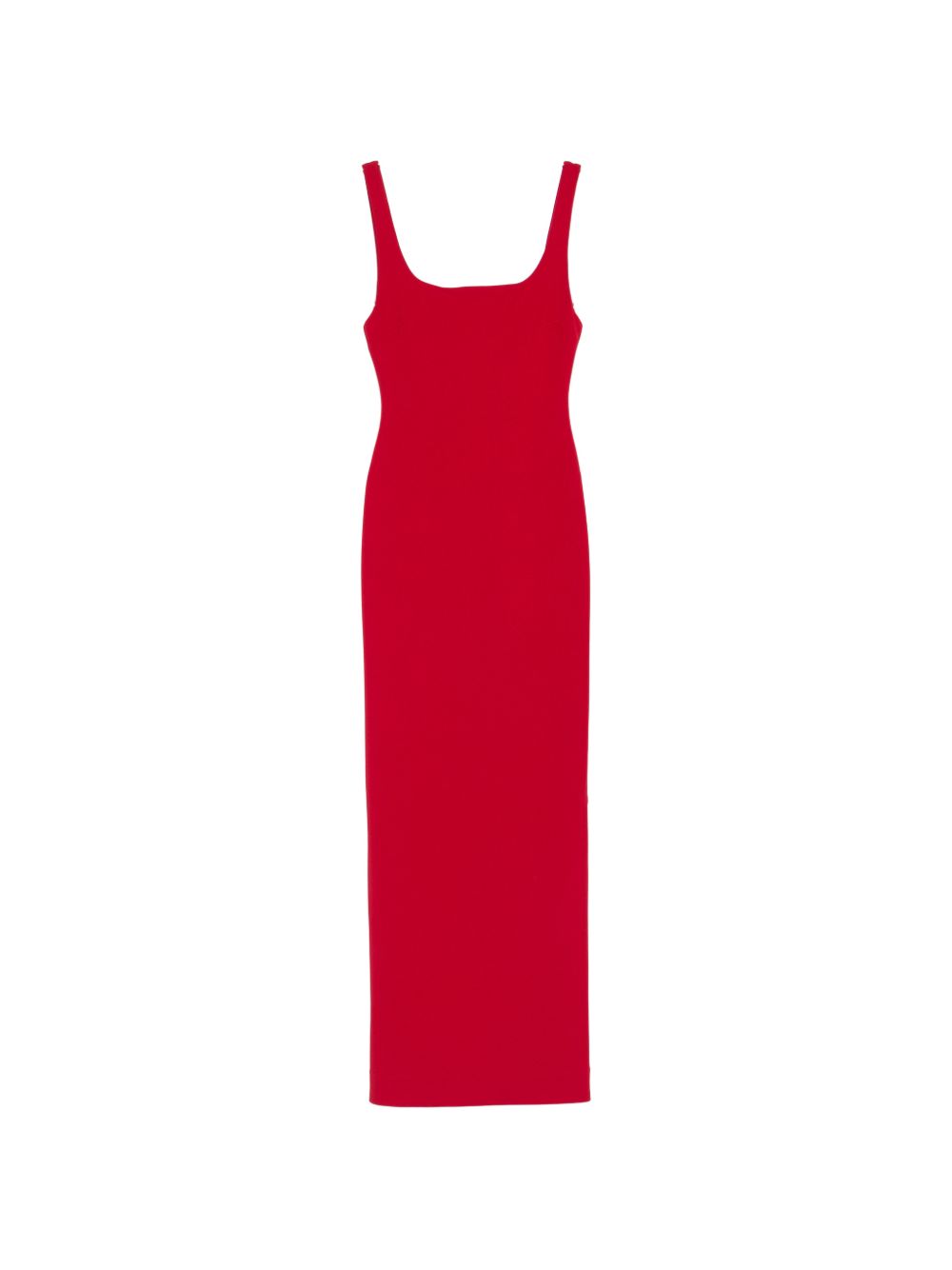 Red Sleeveless Square Neck Maxi Dress for Summer Comfort