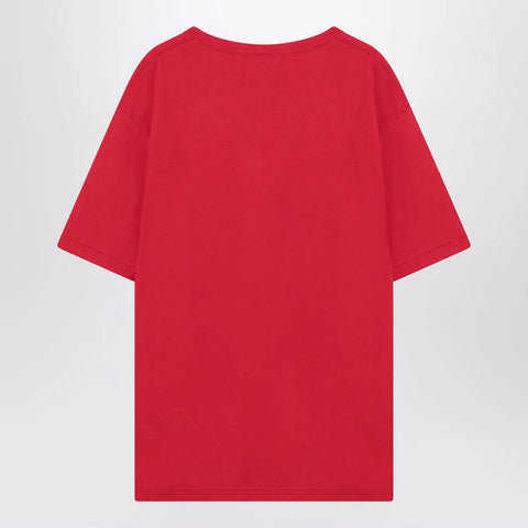 Red T-shirt with Chez Valentino print