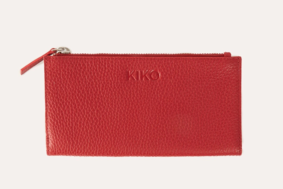 Red Top Zip Wallet-Wallet-Kiko Leather-7 ¾” L x 4” W-Urbanheer