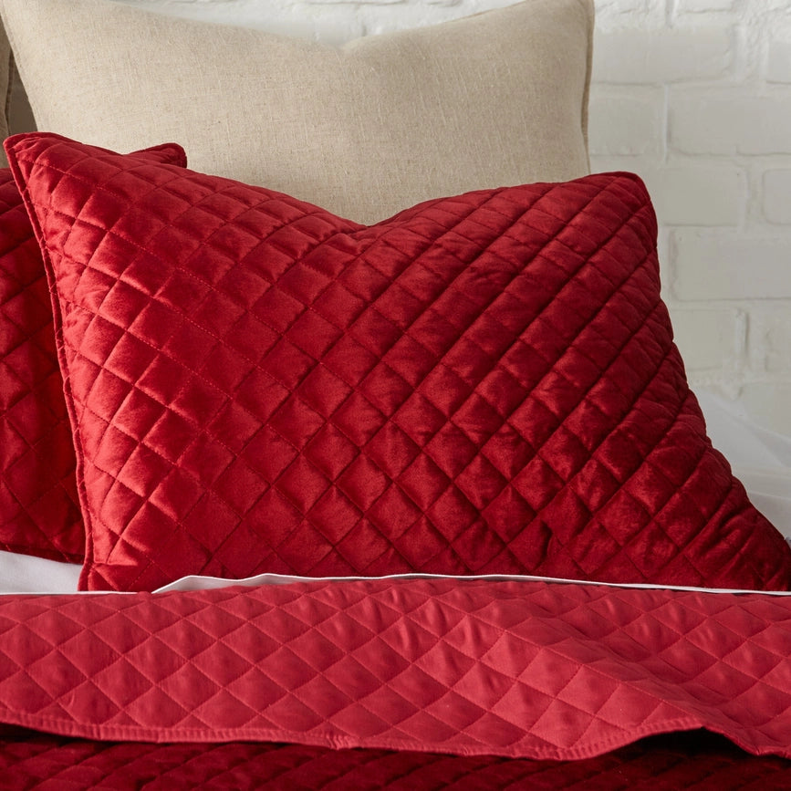 Red Velvet Quilt Set-Set-Levtex Home-Twin/Twin XL-Red-Urbanheer