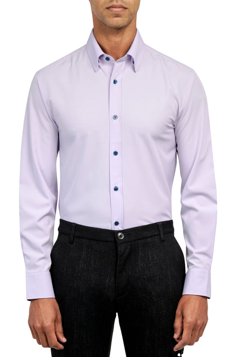 Regular Fit Solid 4-WAY Stretch Dress Shirt