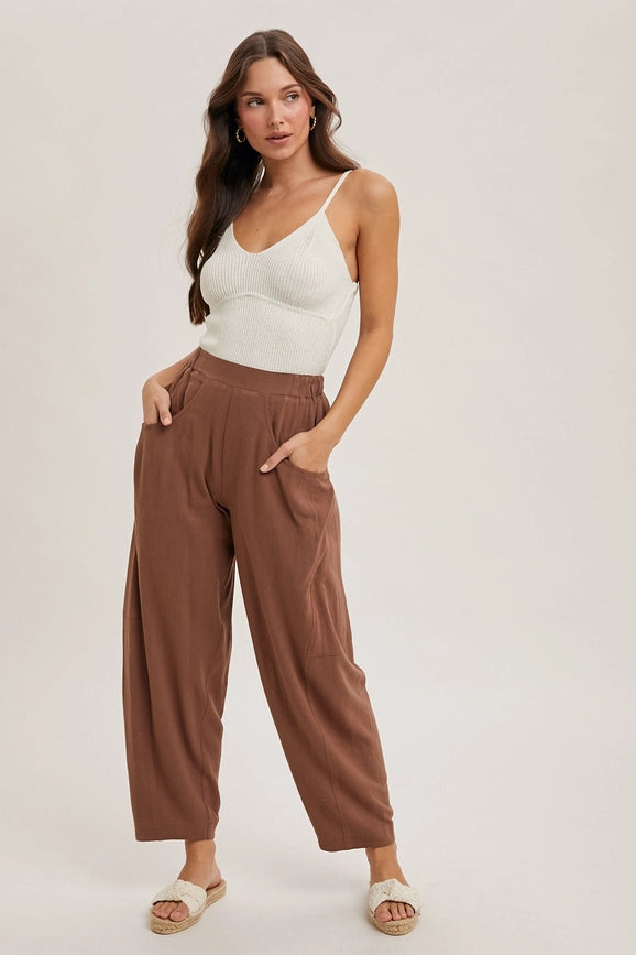Relaxed Barrel Pants COCO-Pants-Peace Love Line-S-COCO-Urbanheer