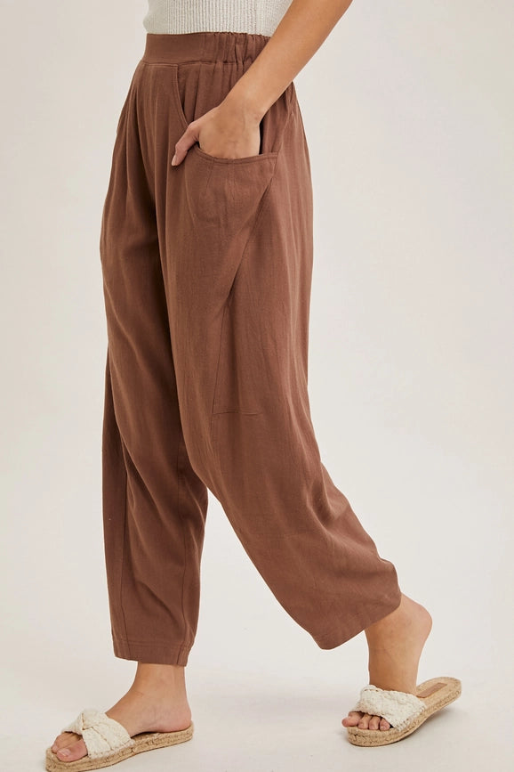 Relaxed Barrel Pants COCO-Pants-Peace Love Line-S-COCO-Urbanheer