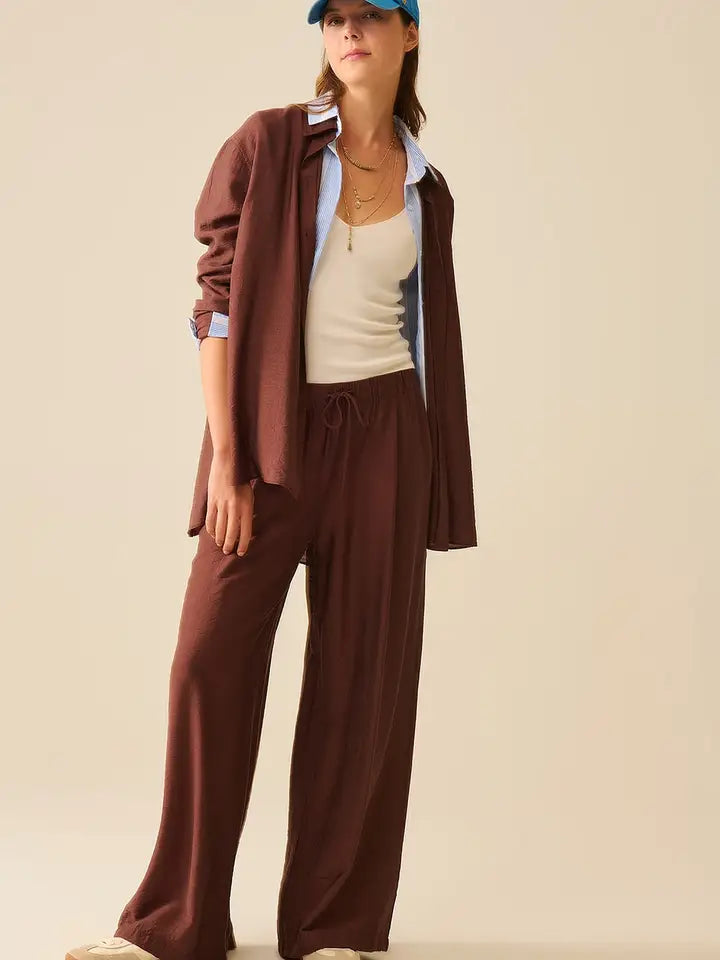 Relaxed Fit Brown Shirt Long Sleeves-Shirt-Q2-S-Brown-Urbanheer