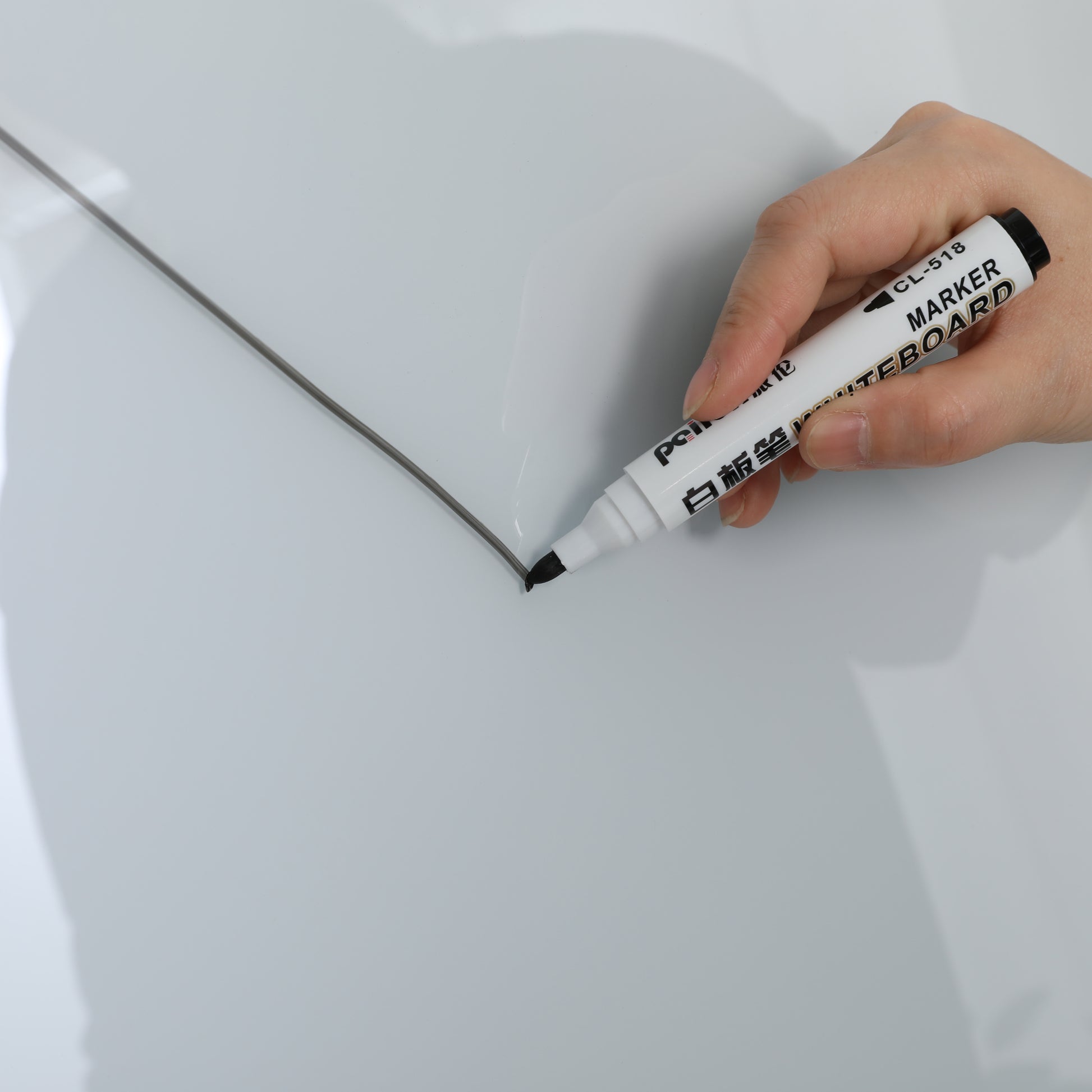 Removable Adjustable Height Tempered Glass Whiteboard, Magnetic Dry Erase Whiteboard, 36' x 24',-UH Decor-Default-Urbanheer