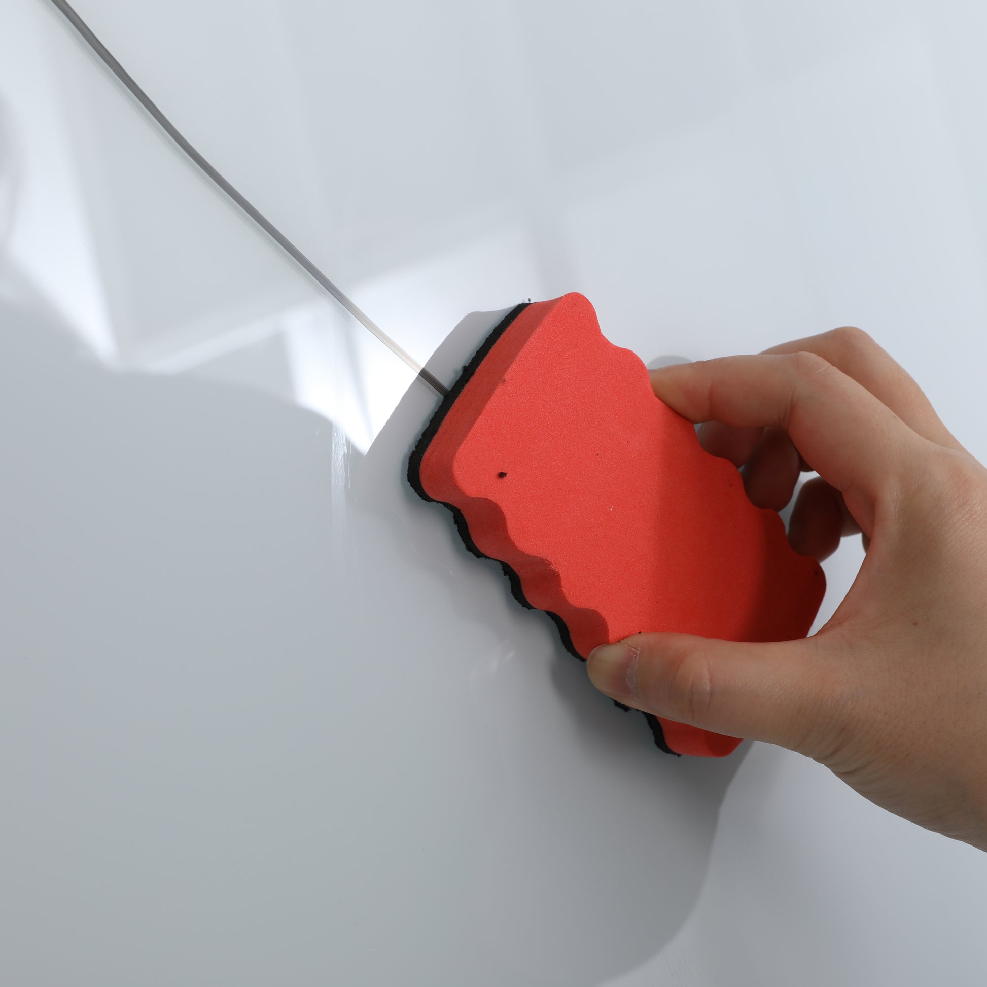 Removable Adjustable Height Tempered Glass Whiteboard, Magnetic Dry Erase Whiteboard, 36' x 24',-UH Decor-Default-Urbanheer