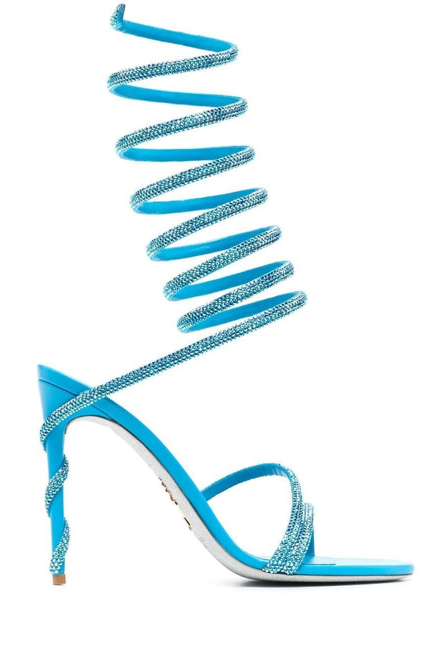 RENE' CAOVILLA Sandals Clear Blue-women > shoes > sandals-Rene' Caovilla-40-Clear Blue-Urbanheer