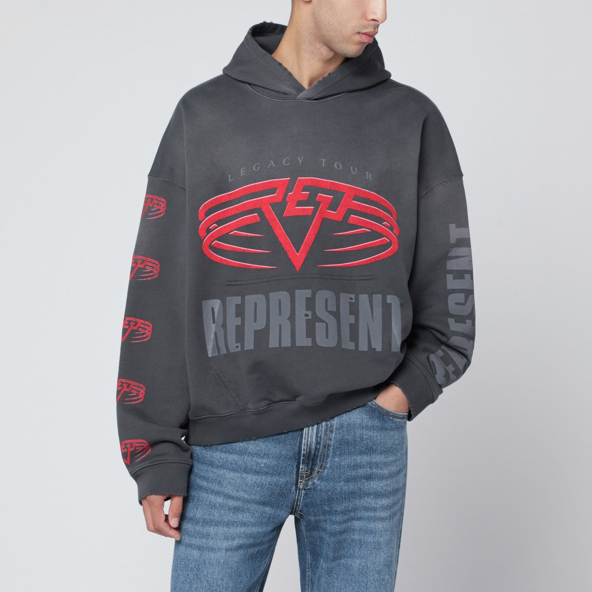 Represent Reversible Living Legacy Tour sweatshirt in grey