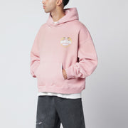 Represent Washed-effect pink hoodie