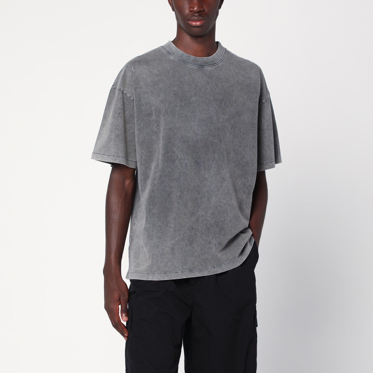 Represent vintage gray crew neck T-shirt