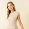Resort Beach Fringe Knit Sleeveless Mini Dress-Dress-Fore Collection-S-NATURAL-Urbanheer