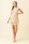 Resort Beach Fringe Knit Sleeveless Mini Dress-Dress-Fore Collection-S-NATURAL-Urbanheer