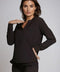 Resort Vee  Popover Shirt - Black
