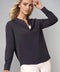 Resort Vee Popover Shirt - Navy