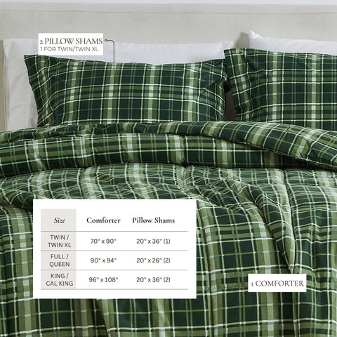 Reversible Christmas Comforter and Sham Set Cozy Maple