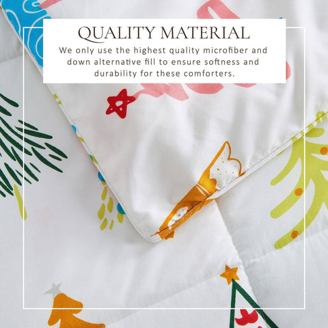 Reversible Christmas Comforter and Sham Set Cozy Maple