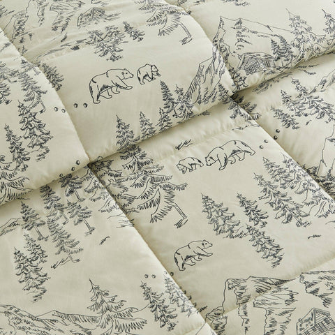 Reversible Christmas Comforter and Sham Set Cozy Maple