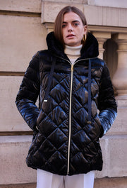 Reversible Lined Down Jacket with hood BLACK-Puffer Jackets-Frime-S-BLACK-Urbanheer