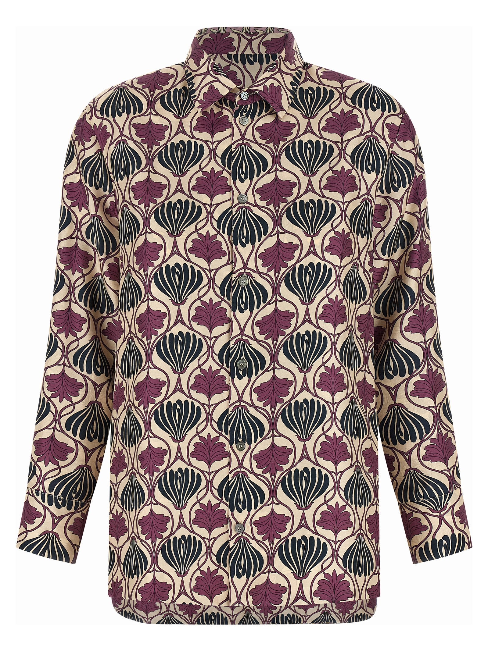 Reversible Patterned Silk Twill Shirt