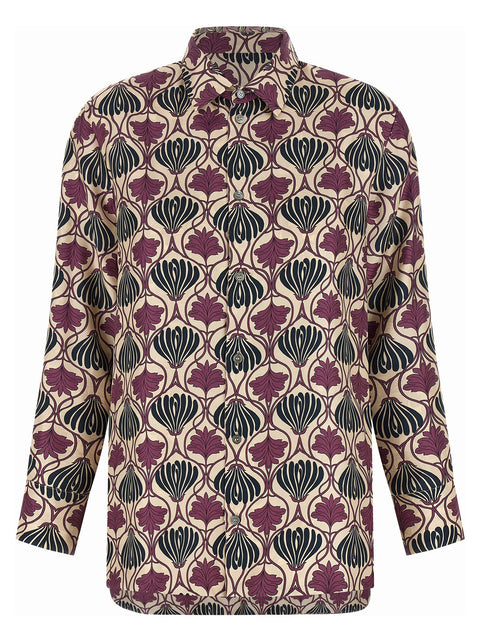 Reversible Patterned Silk Twill Shirt