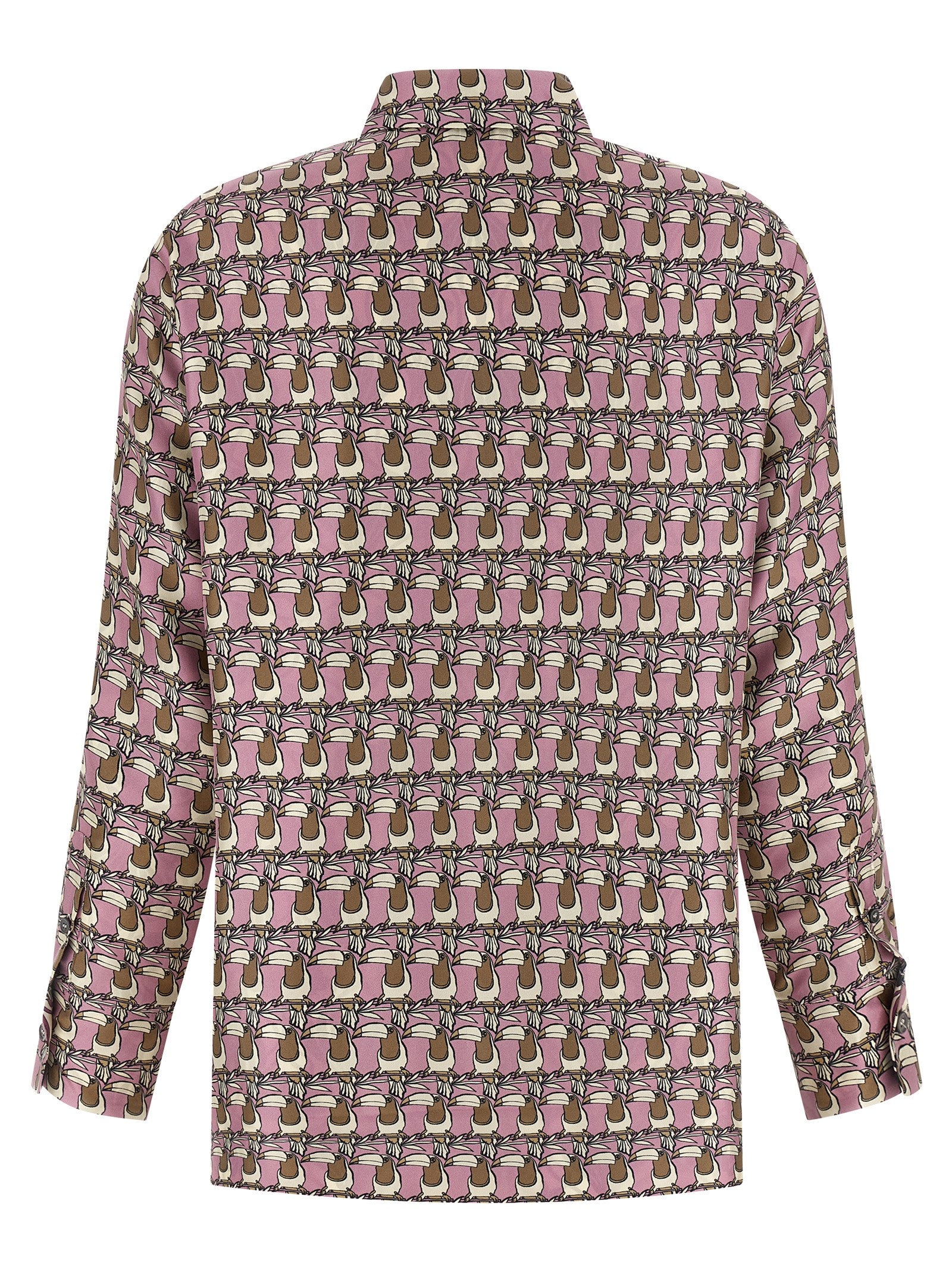 Reversible Patterned Silk Twill Shirt