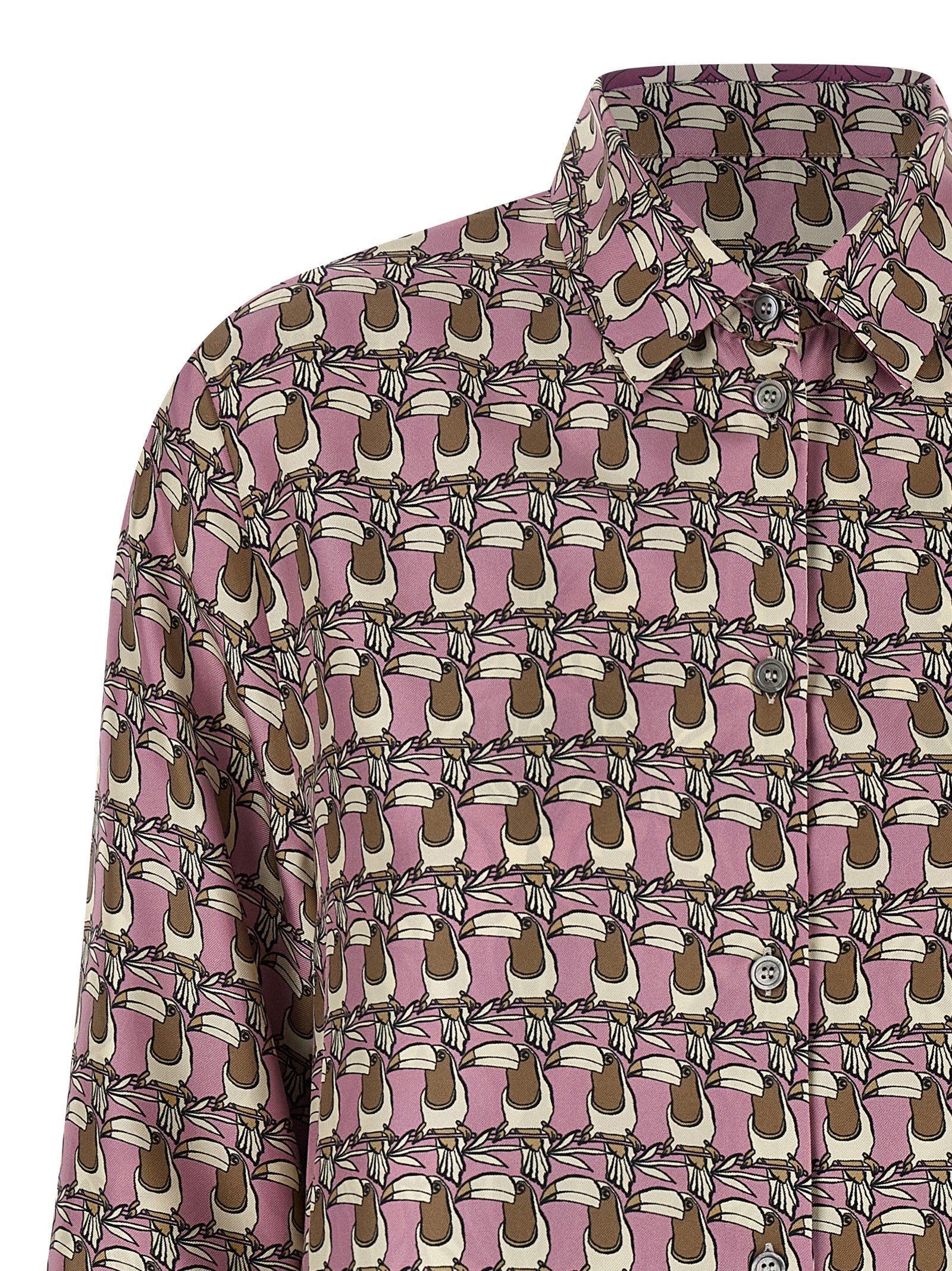 Reversible Patterned Silk Twill Shirt