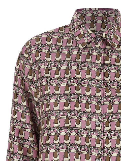 Reversible Patterned Silk Twill Shirt
