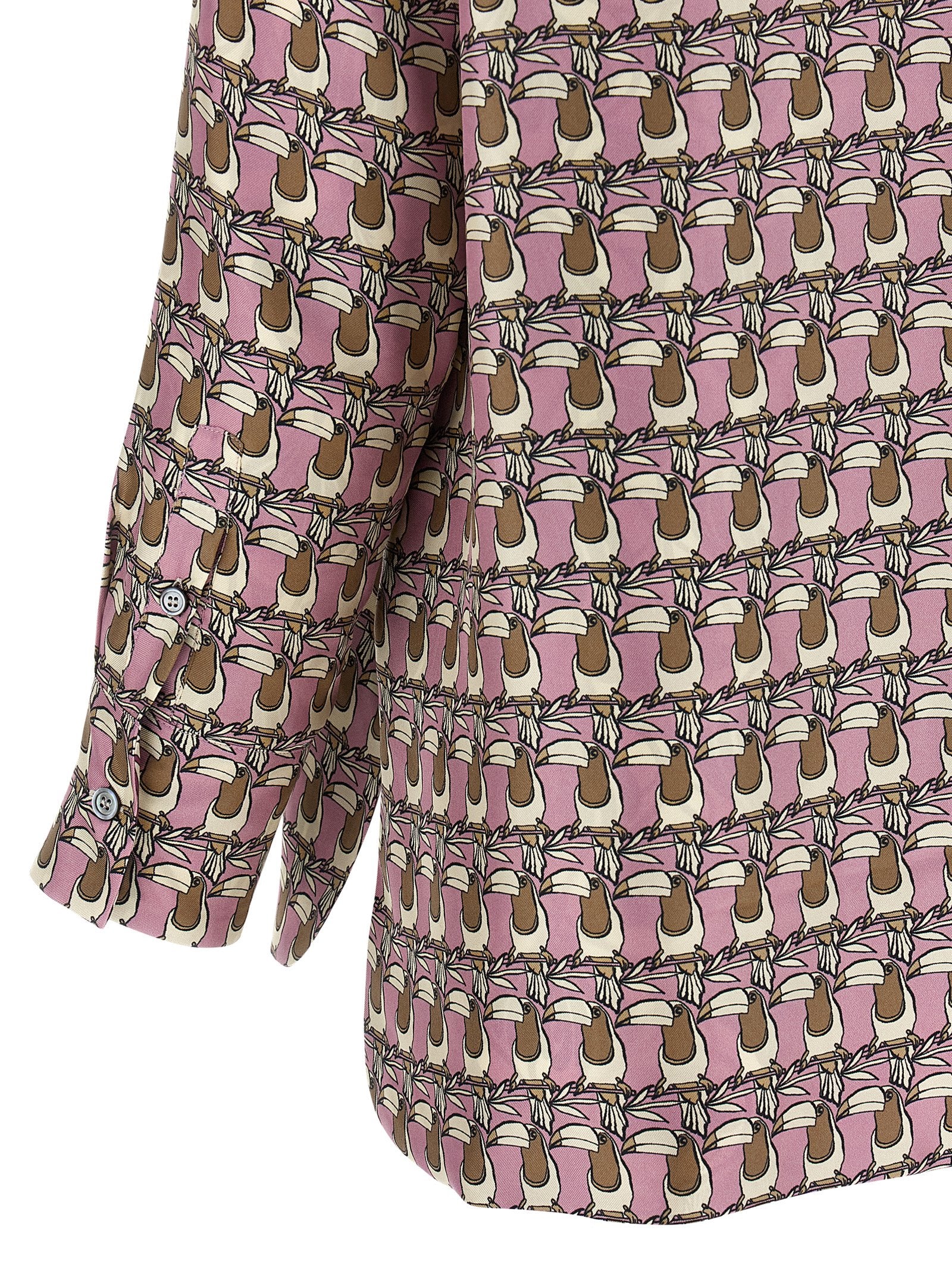 Reversible Patterned Silk Twill Shirt