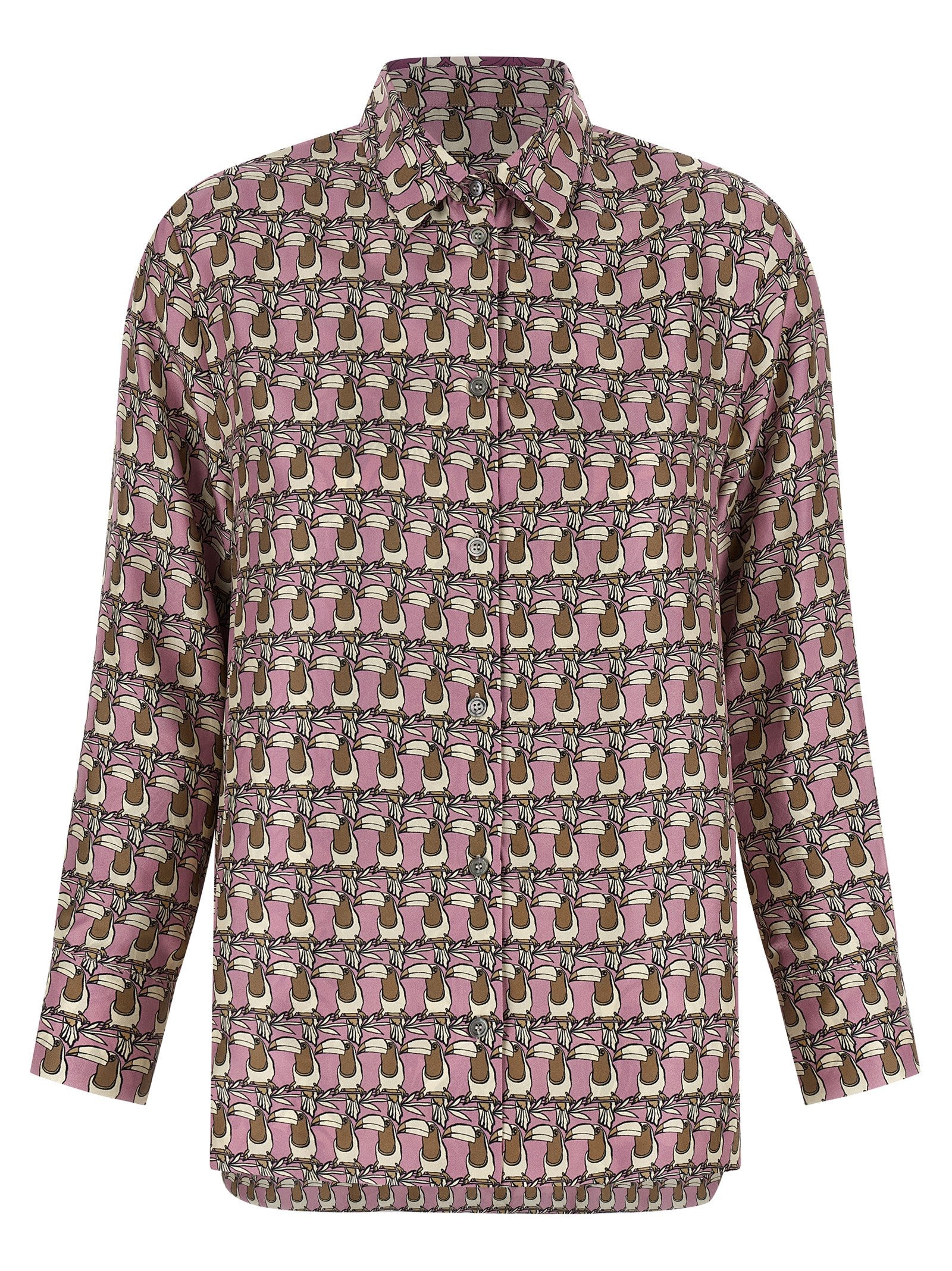 Reversible Patterned Silk Twill Shirt