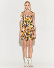 Reversible Sequin Slip Dress with Tropical Floral Pattern-Dress-Meghan Fabulous-XS-Urbanheer