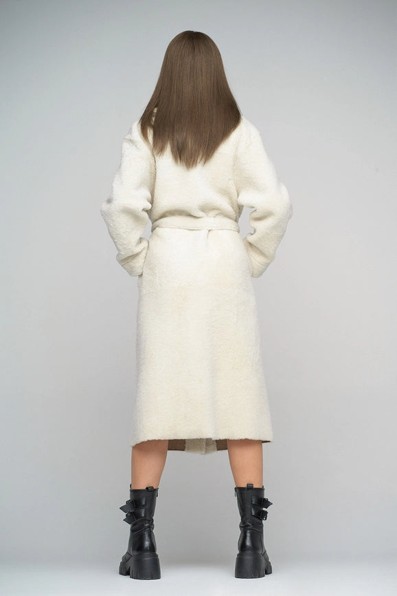 Reversible Sheepskin Coat For Women-Coat-A&A Vesa-36-beige-Urbanheer